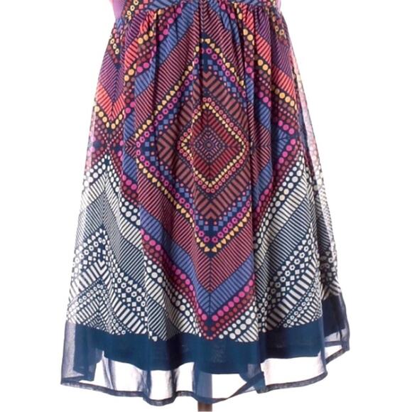 American Eagle Multi-patterned Mini Dress Size 2 b4 - Picture 5 of 7